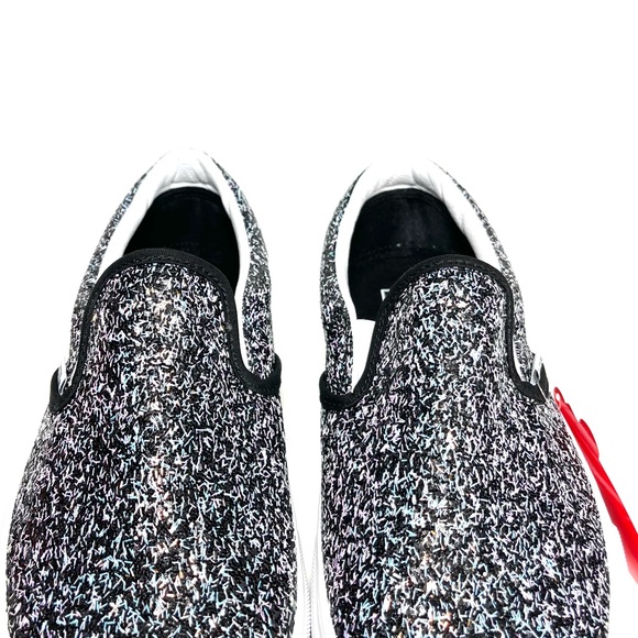 Vans Classic Slip On Sneakers Women’s Black/Purple Glitter Party Size 7 - Picture 6 of 12